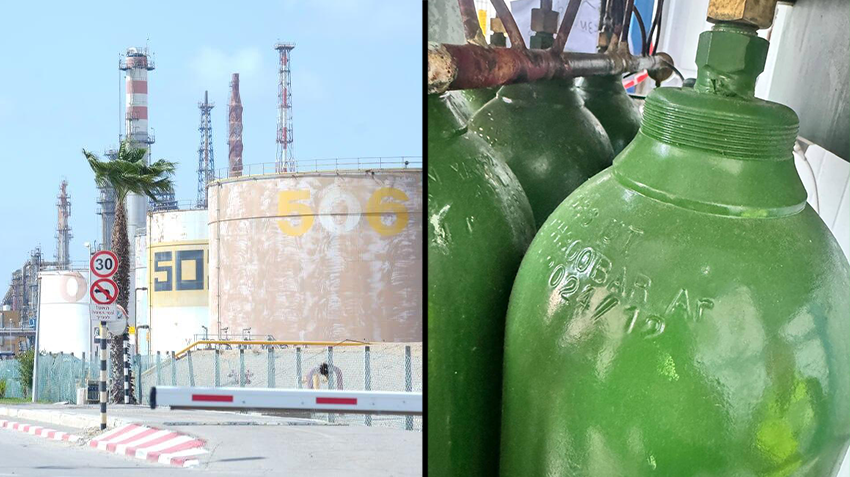 החשד באסון בבתי הזיקוק, והריקול החריג של מכלי החמצן