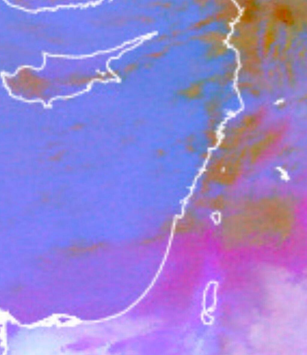 מפת האובך מעל ישראל