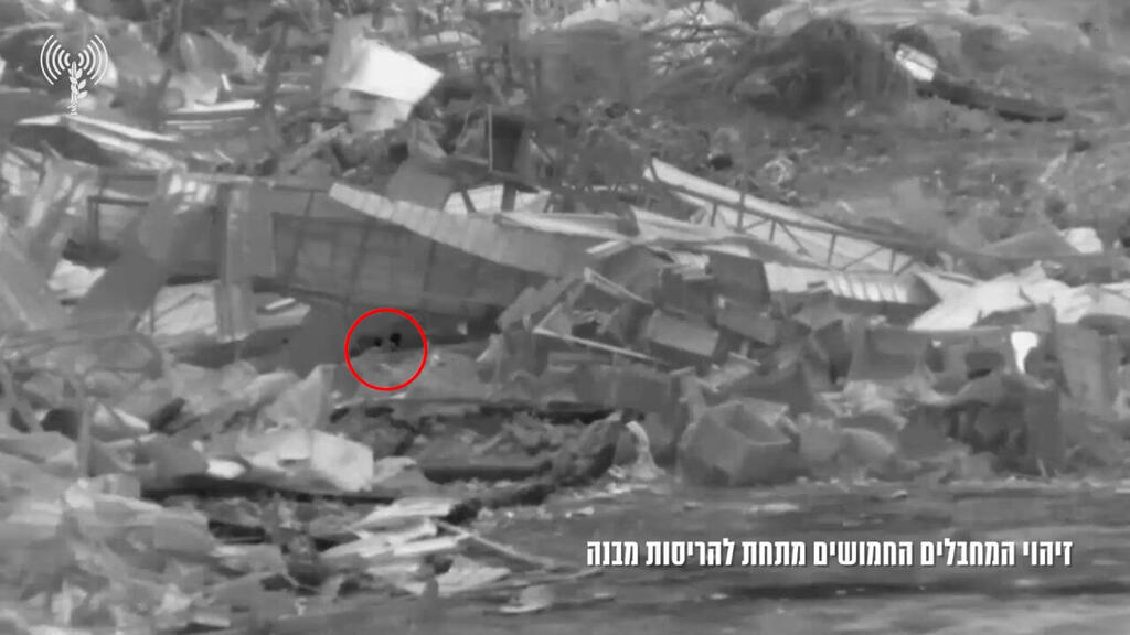 תיעוד: זיהוי וחיסול המחבלים מחוץ לפיר מנהרה בבית חאנון