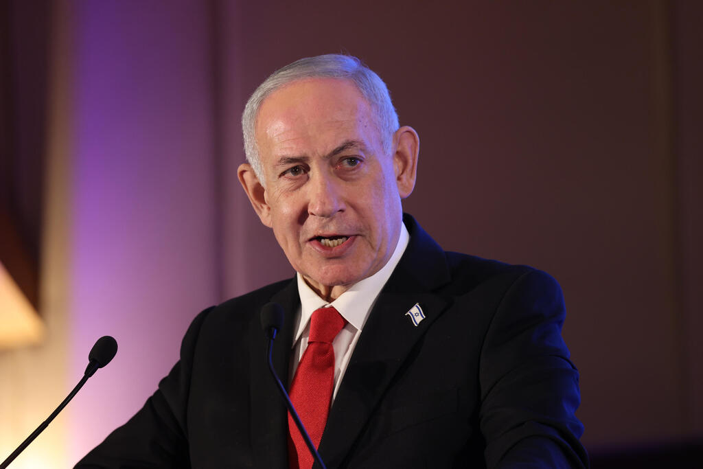 Prime Minister Benjamin Netanyahu (Photo: Alex Kolomoisky) ראש הממשלה נתניהו נואם בוועידת הנשיאים של הארגונים היהודיים באמריקה