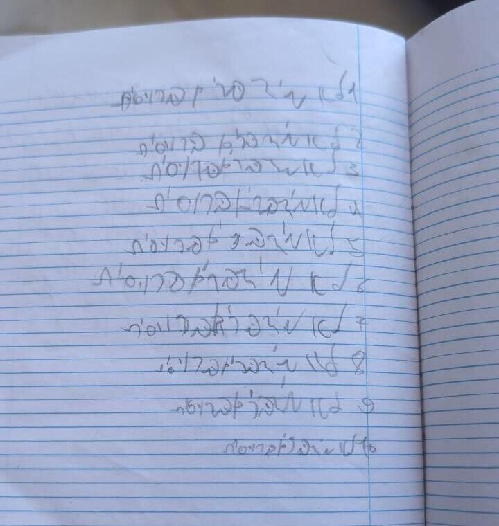 Тетрадь третьеклассника из Хайфы 
