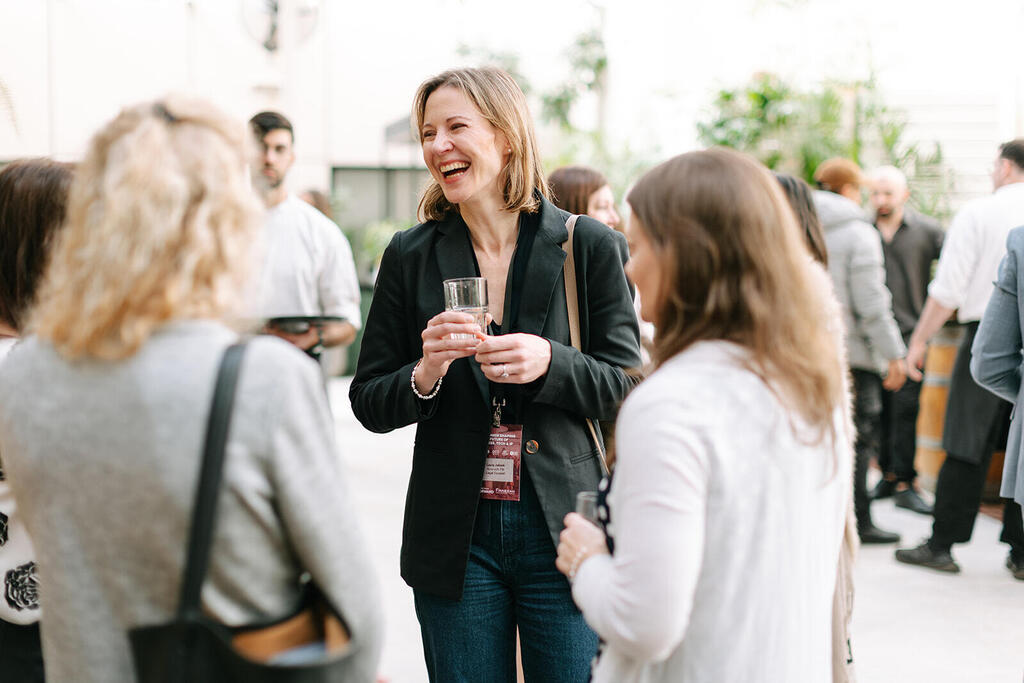 Participants network during the Women Shaping the Future of Business, Tech & IP conference in Tel Aviv 