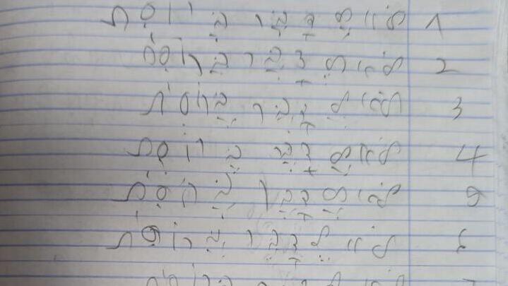 Тетрадь третьеклассника из Хайфы 