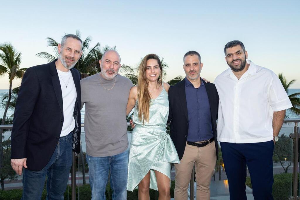 Shai Gottesdiener, Lior Raz, Noa Shomrony Gal and Ben Kazael at the first-ever World Solitaire Championship