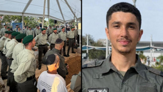 הלווייתו של לוחם המג"ב אורי מכטייב בבית העלמין הצבאי בחולון