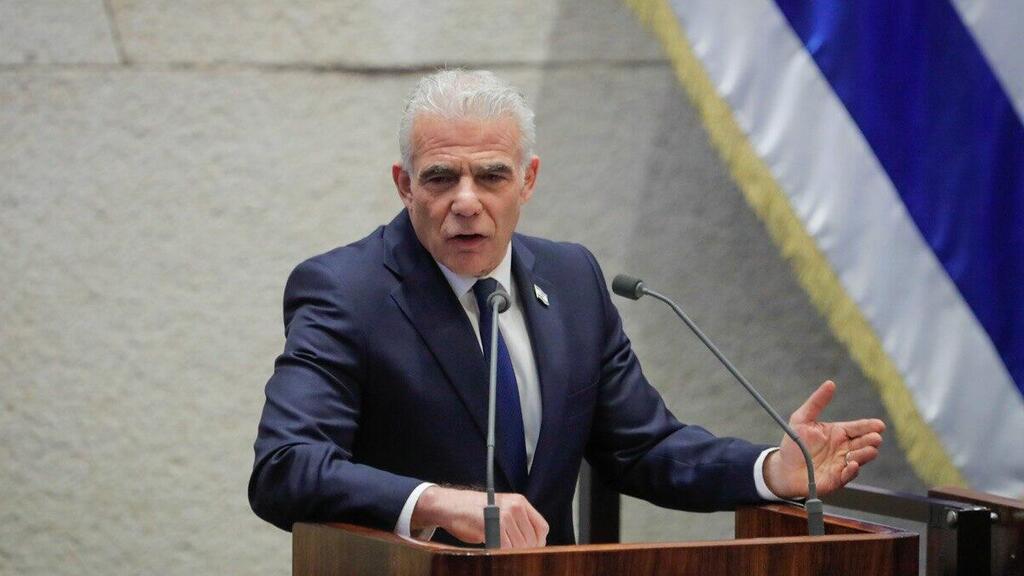 Яир Лапид (Фото: Шалев Шалом) יאיר לפיד, ראש האופוזיציה במליאה - דיון 40 חתימות