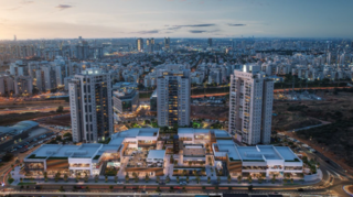 הדמיית מתחם אונו וילג' בקריית אונו 