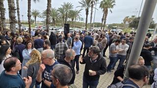 עובדי צים בחיפה בשבוע שעבר