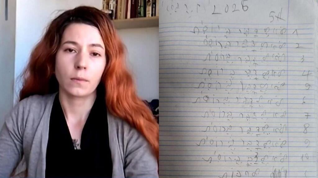 Серафима Грановская и тетрадь ее сына с предложением "Нельзя говорить по-русски" (Фото: "Вести" и предоставлено мамой мальчика) Серафима Грановская и тетрадь ее сына с предложением "Нельзя говорить по-русски"