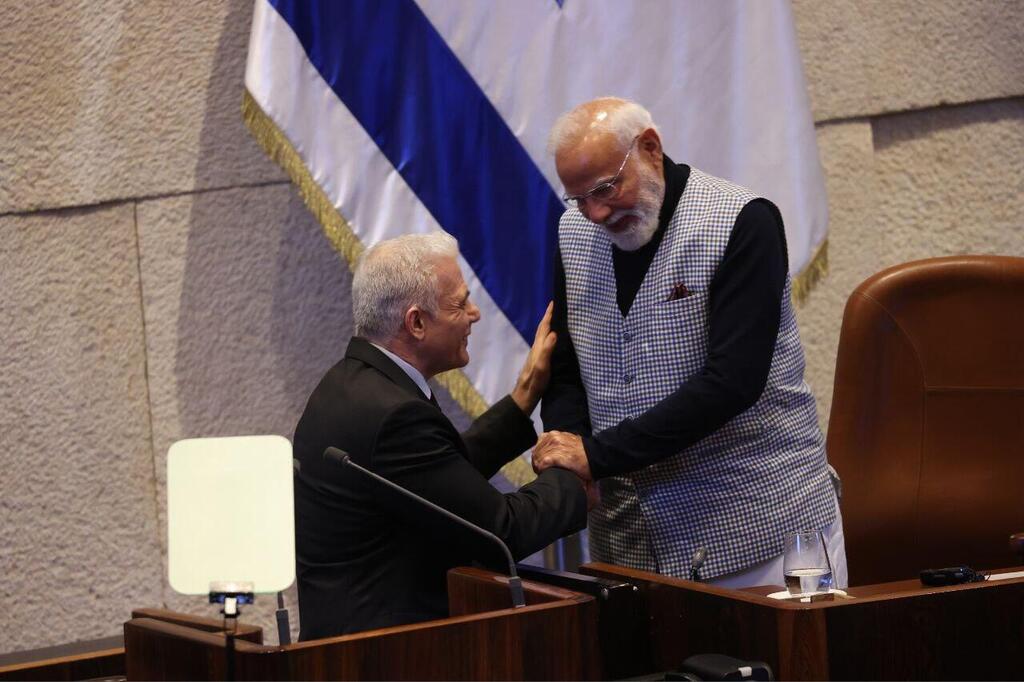 Photo: Alex Kolomoisky ראש ממשלת הודו נרנדרה מודי בכנסת