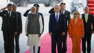 טקס קבלת פנים של ראש ממשלה הודו  נרנדרה מודי, בנתב"ג