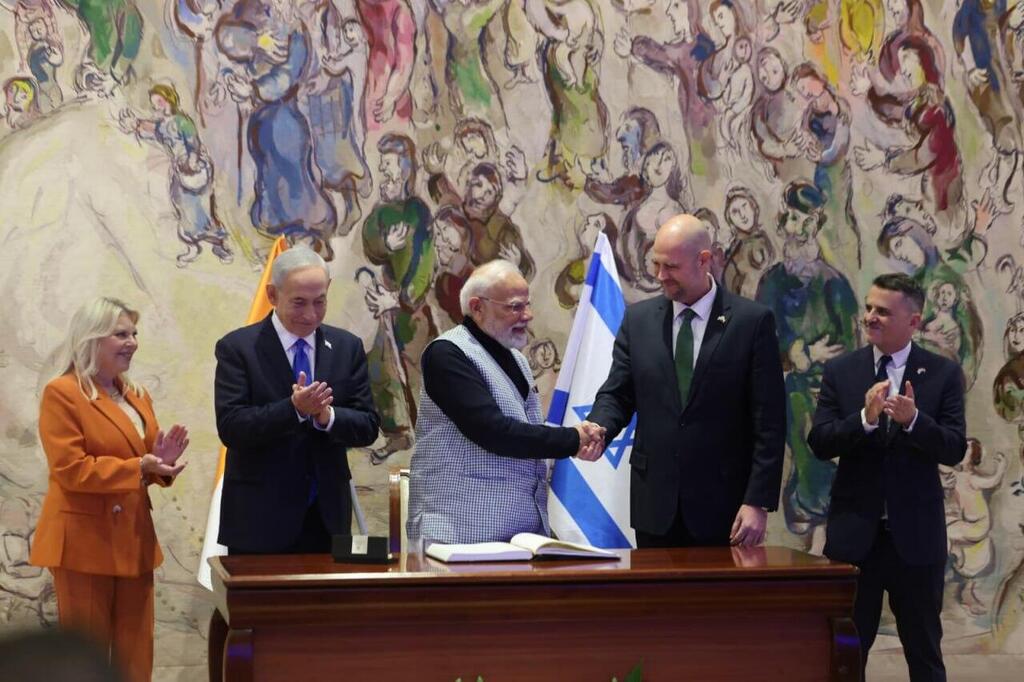 Photo: Marc Israel Sallem טקס קבלת פנים לראש ממשלת הודו נרנדרה מודי בכנסת