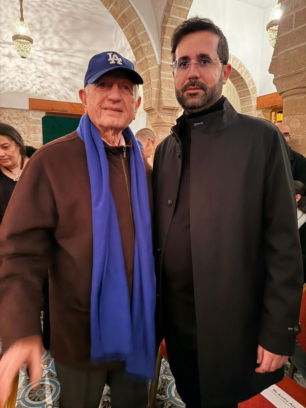 André Azoulay, the Jewish adviser to King Mohammed VI of Morocco, and Yehuda Dahan, head of the Israeli delegation (Photo: Mayer Cherem) André Azoulay, the Jewish adviser to King Mohammed VI of Morocco, and Yehuda Dahan, head of the Israeli delegation