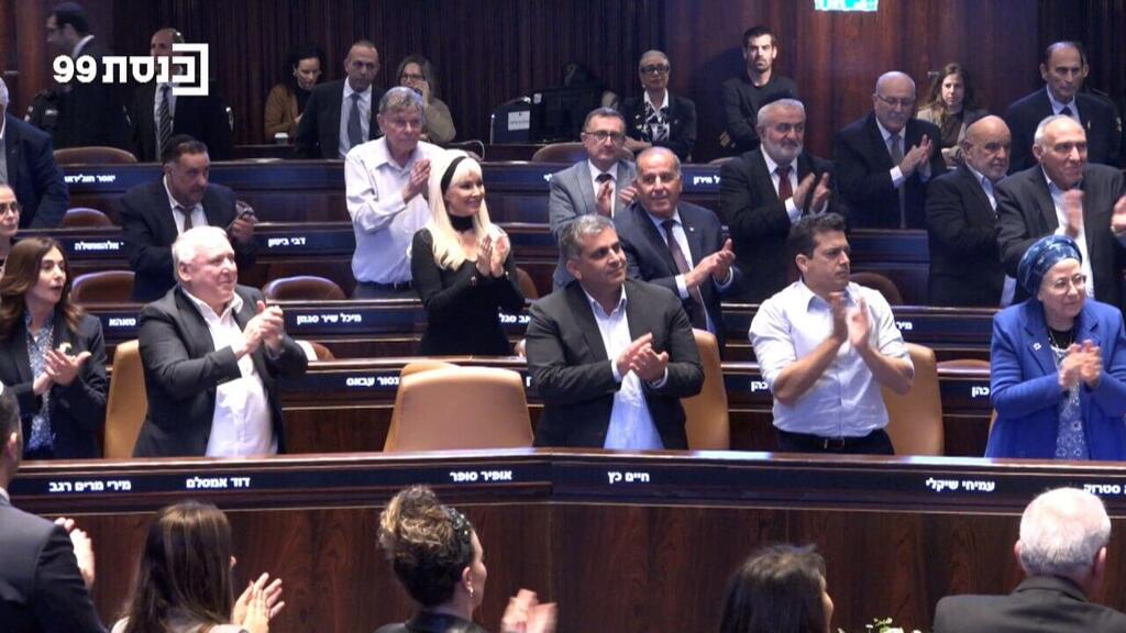 פנינה רוזנבלום באולם המליאה בזמן ביקורו של ראש ממשלת הודו נרנדרה מודי בכנסת