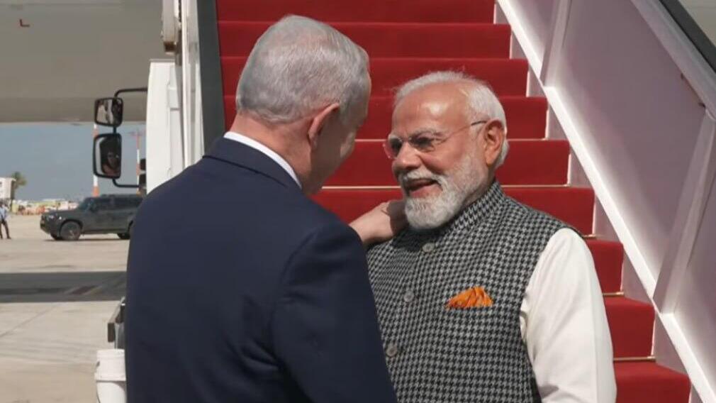 Photo: GPO טקס קבלת פנים של ראש ממשלה הודו נרנדרה מודי, בנתב"ג