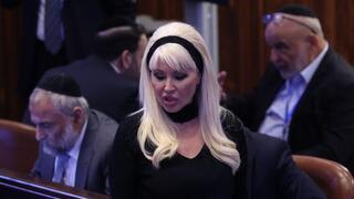 פנינה רוזנבלום באולם המליאה בזמן ביקורו של ראש ממשלת הודו נרנדרה מודי בכנסת