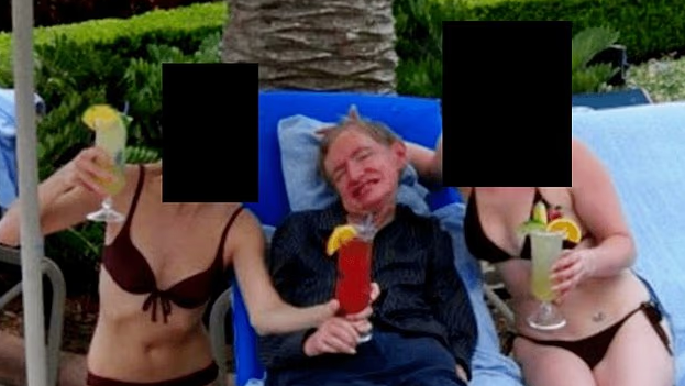 Stephen Hawking (Photo: Epstein files) סטיבן הוקינג