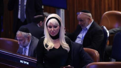 פנינה רוזנבלום באולם המליאה בזמן ביקורו של ראש ממשלת הודו נרנדרה מודי בכנסת