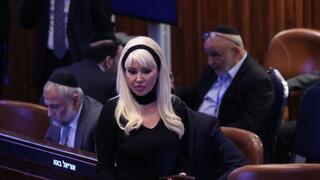 פנינה רוזנבלום באולם המליאה בזמן ביקורו של ראש ממשלת הודו נרנדרה מודי בכנסת