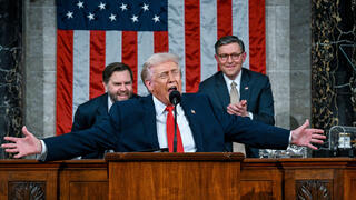 נשיא ארה"ב דונלד טראמפ נאום מצב האומה קונגרס וושינגטון