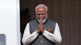 טקס קבלת פנים של ראש ממשלה הודו  נרנדרה מודי, בנתב"ג