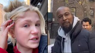 מרקוס גארבי (מימין) ומשפיענית הטיקטוק שהותקפה האלי קייט מקגוקין