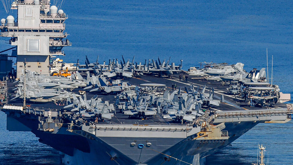 Photo: Costas METAXAKIS / AFP נושאת המטוסים ג'רלד פורד