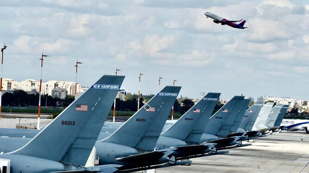 US refueling aircraft at Ben Gurion Airport (Photo: Kobi Konaks) מטוסי תדלוק אמריקניים בנתב"ג