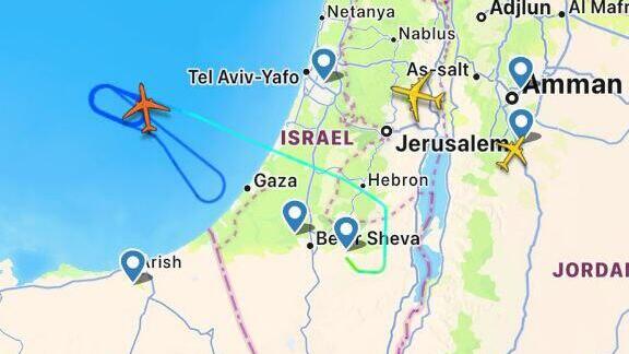 "Кнаф-Цион" в небе 28 февраля ( Фото: снимок с экрана) כנף ציון באוויר