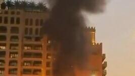 דיווחים על נפילת רסיסים על מלון בדובאי