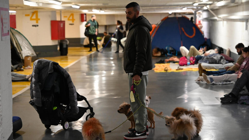 החניון בדיזנגוף סנטר בתל אביב הפך למרחב מוגן