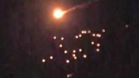 Interception debris falls תיעוד: נפילת שברי יירוט