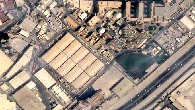 Satellite images of damage following Iranian strikes in Bahrain (Photo: Planet) תמונות לוויין מהנזק אחרי התקיפות האיראניות בבחריין