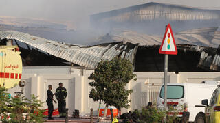 אחד ממפעלי התעשייה בקטאר שנפגעו מהמתקפה האיראנית