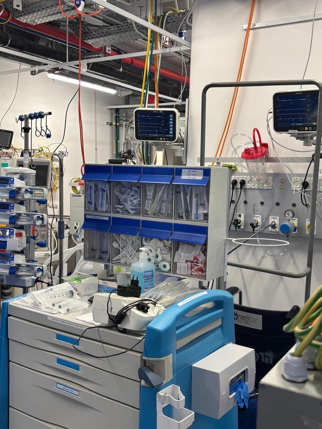 An underground hospital unit at Ichilov medical center in Tel Aviv