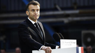 נשיא צרפת עמנואל מקרון בסיס צוללות בריטאני נאום נשק גרעיני דוקטרינה חדשה מגדיל את הארסנל