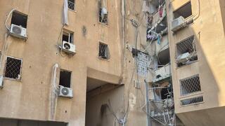 בניין שנפגע בבאר שבע