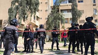 בניין שנפגע בבאר שבע