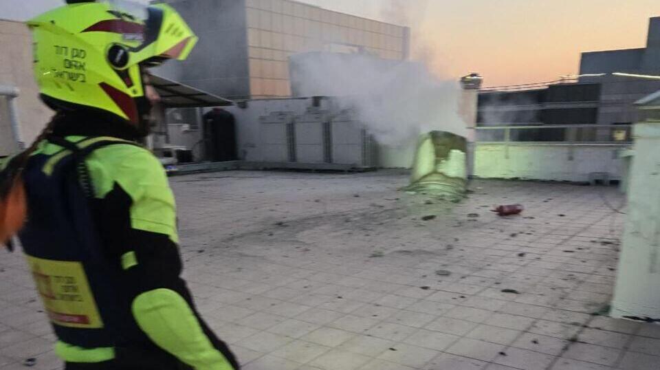 זירת נפילת רסיס בפתח תקווה