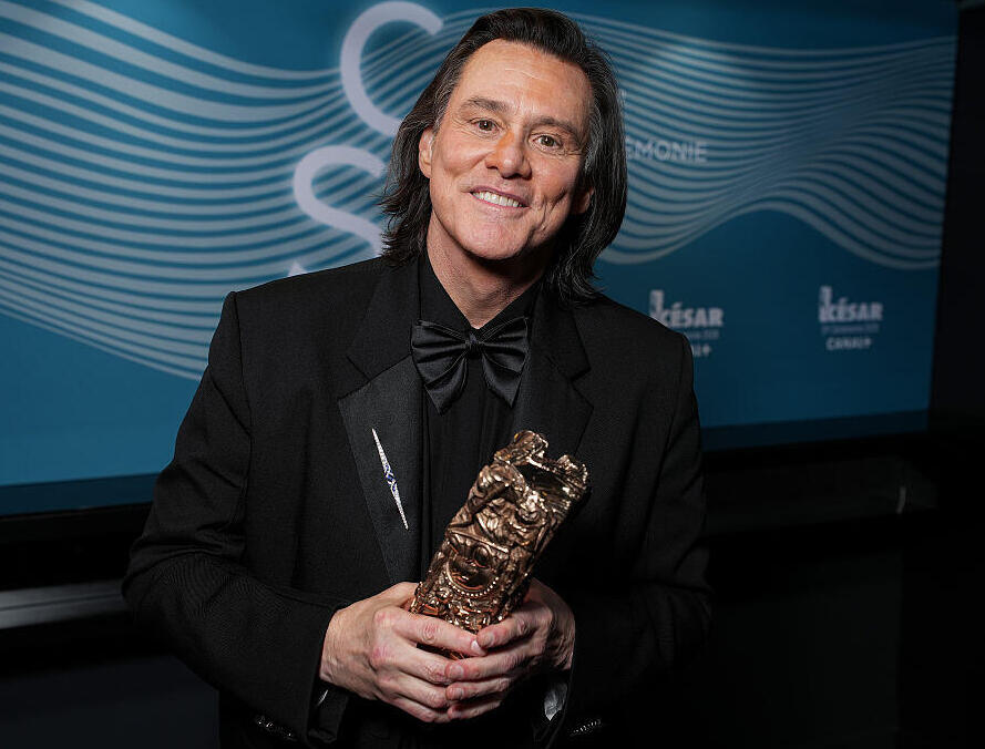 קארי והמראה החדש והרגוע (צילום: Francois Durand/Getty Images) ג'ים קארי