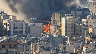 דאחיה ביירות לבנון עשן תקיפות צה"ל