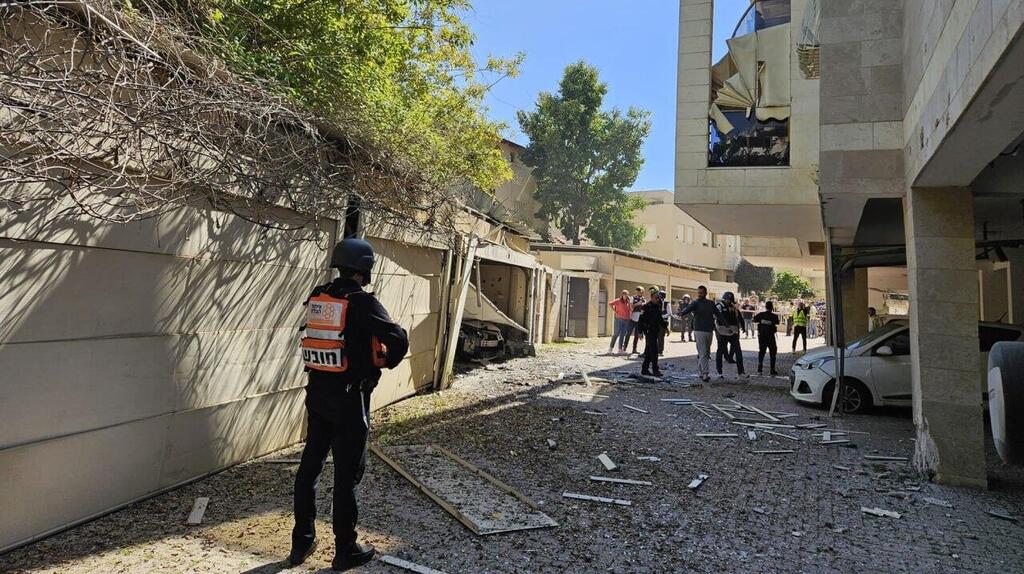 זירת הפגיעה בפתח תקווה