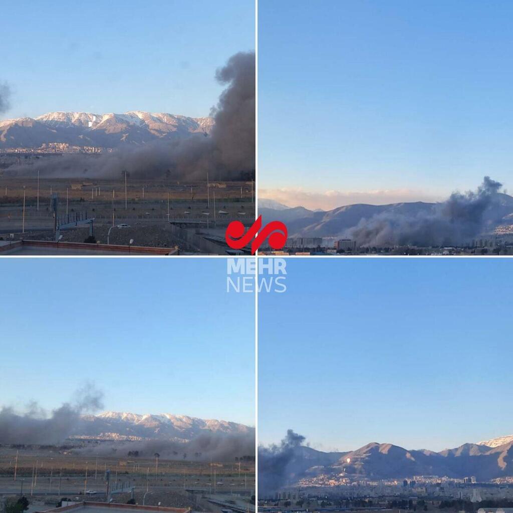 Удары по Тегерану (Фото: Mehr News) תקיפת שדה התעופה באיראן