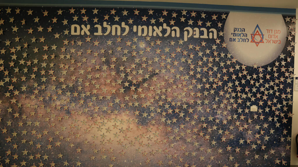 "קיר הכוכבים" ב בנק הלאומי לחלב אם של מד"א