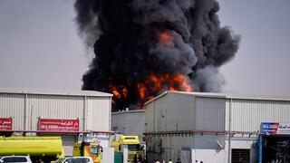 פגיעה איראנית באחד המפעלים בשארג'ה, איחוד האמירויות