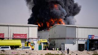 פגיעה איראנית באחד המפעלים בשארג'ה, איחוד האמירויות