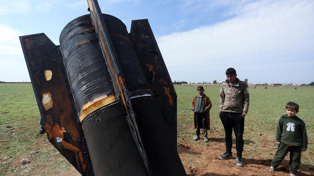 שריד של טיל שנפל בסוריה