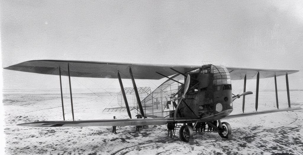 The German Linke-Hofmann R.I aircraft, circa 1917, with transparent sections