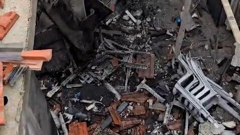 הנזקים מהפגיעה הישירה בבית בחצור הגלילית