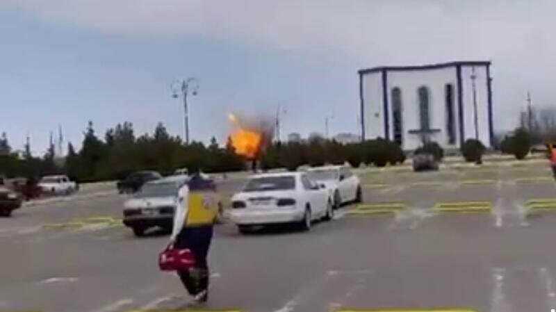 לפי דיווחים, זה רגע הפגיעה באזרבייג'ן